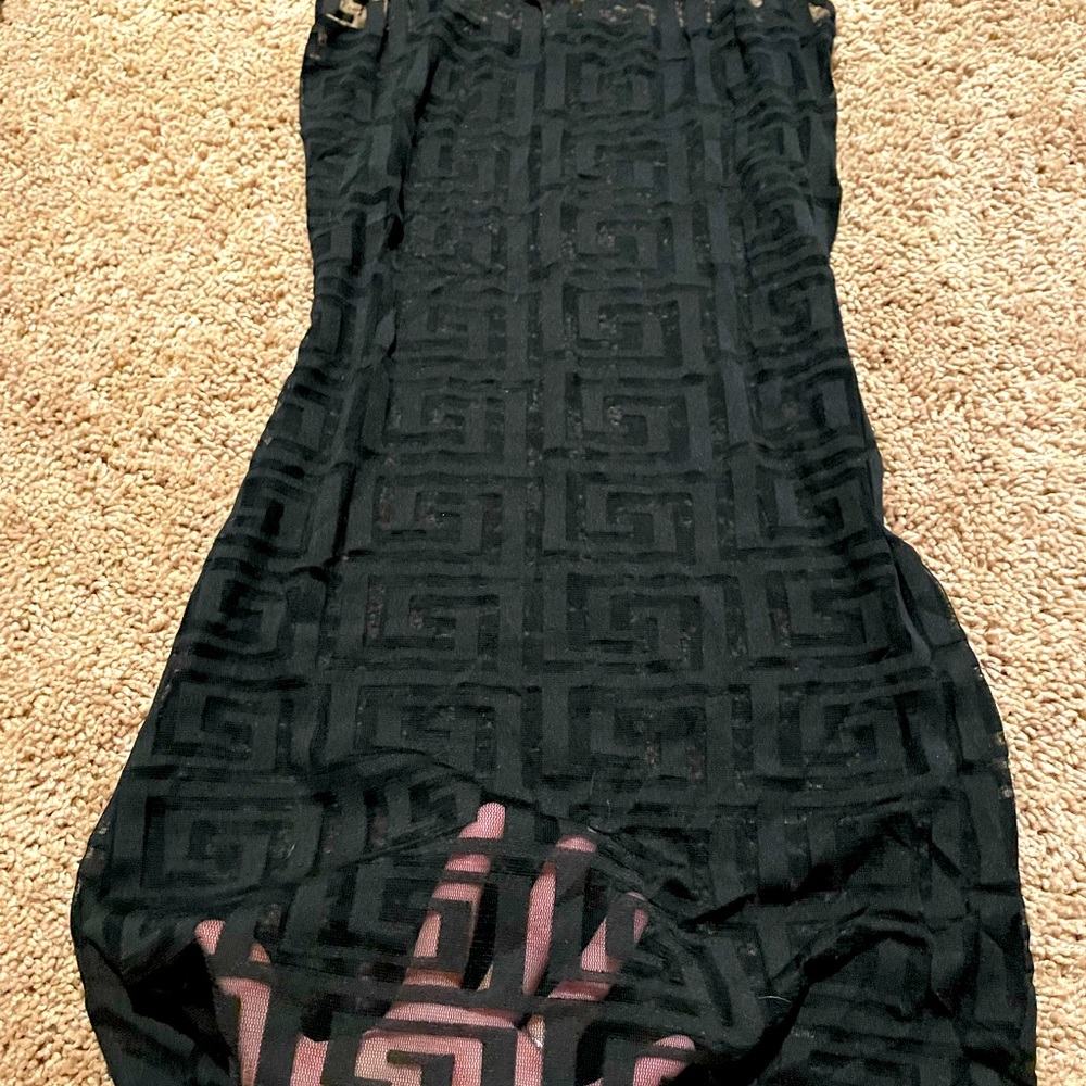 Black sheer dress
